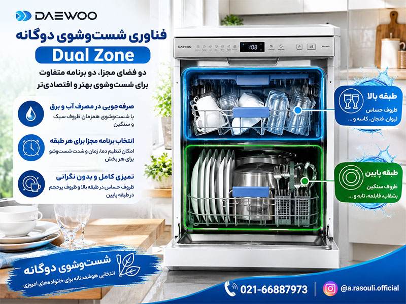 ماشین ظرفشویی 15 نفره دوو