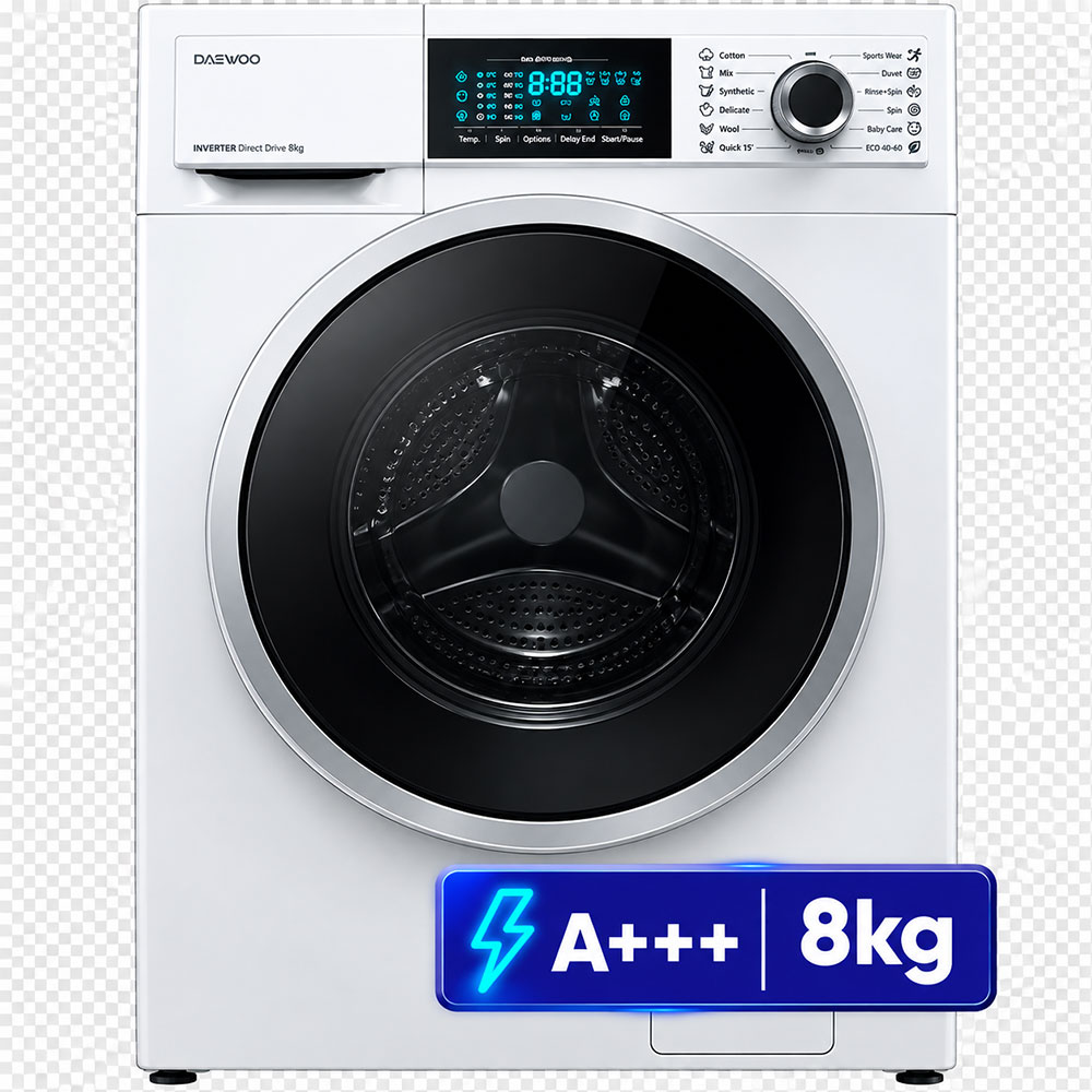 ماشین لباسشویی ۸ کیلویی دوو مدل LM840